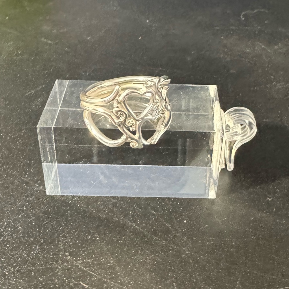 NWT .925 Sterling Silver Heart Ring Size 5-3/4